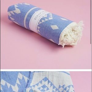 Turkish-T Killm Towel Blue 90 x 160 cm New Ocean Tribe